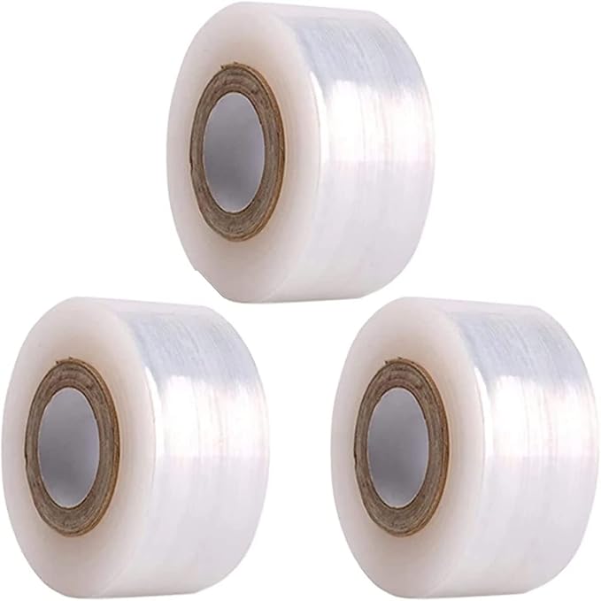 Garden Grafting Tape Plant Repair Tapes 3cm, Stretchable Self-Grafting Clear Film for Fruit, Floral, Tree and Plants (3 PCS)