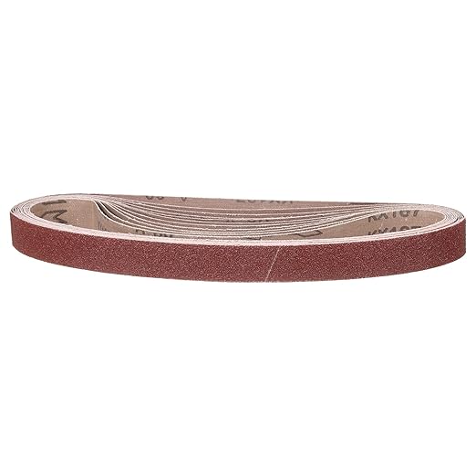 1-1/8 x 21 Inch Sanding Belt, 15 Pcs 80 Grit Knife Sharpener Belts Work Sharpening for Belt Sander Knife Carving Tool Metal Working