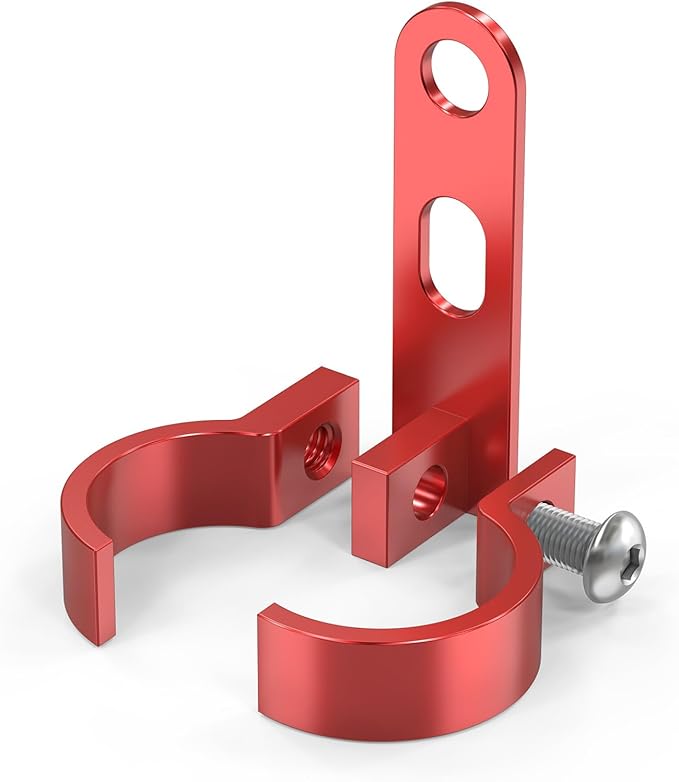 NICECNC Front Brake Cable Guide Hose Clamp Line Guide Holder Compatible with Honda XR650L 1993 1994 1995 1996 1997 1998 1999 2000 2001 2002-2024, See Fitment, Aluminum CNC-machined Red