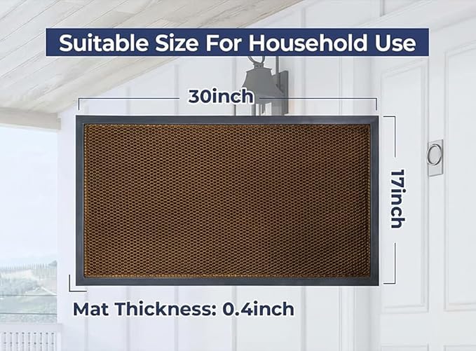 Muddy Mat® Meshy Mat Door Mat Heavy-Duty Quick-Dry Floor Mat, Sand & Dirt Trapper for Indoor & Outdoor, Ideal for Entrance, Mudrooms,Patios & Garages,Low-Profile,Non-Slip,Washable– Orange 16"x24"x0.4"