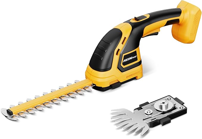 HEINPRO Hedge Trimmer Cordless Compatible with DEWALT 20V MAX Battery (No Battery), Electric Hedge Trimmer Cordless Grass Trimmer, Bush Trimmer Grass Shears Handheld for Yard, Garden, Lawn