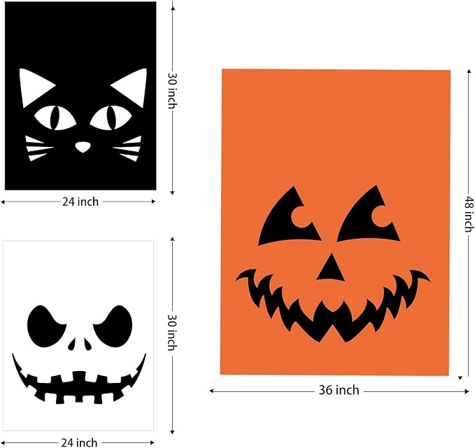Giiffu Halloween Leaf Bags 9-Pack Pumpkin Leaf Bags | Heavy Duty Pumpkin Trash Bags for Leaves Large Plastic Halloween Lawn Garbage Yard Bags with Twist Ties Outdoor Decor