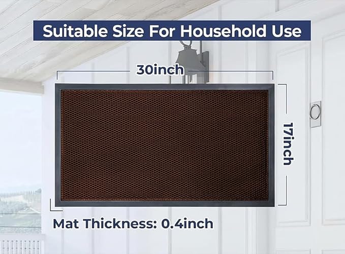 Muddy Mat® Meshy Mat™ Door Mat Heavy-Duty Quick-Dry Floor Mat, Sand & Dirt Trapper for Indoor & Outdoor, Ideal for Entrance, Mudrooms,Patios & Garages,Low-Profile,Non-Slip,Washable– Brown 32"x60"x0.4"