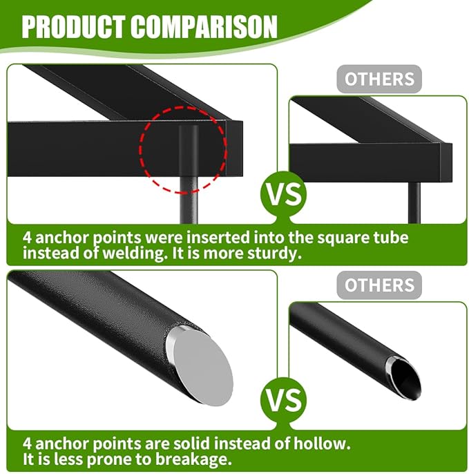 Garden Hose Holder Freestanding Hose Holder Heavy Duty Metal Detachable Hose Reel Stand Water Hose rack For Outside (Black, 15.35 * 6.3 * 41.34)
