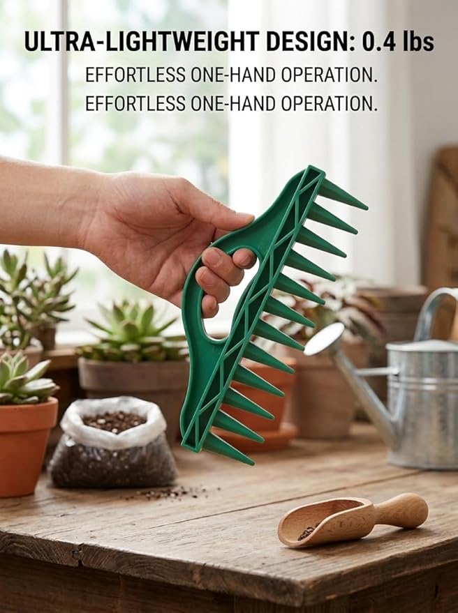 Hand Seeding Punch,Multifunctional Soil Spacer for Planting Seeds,12 Holes Seedlings Dibber,Portable Gardening Tools