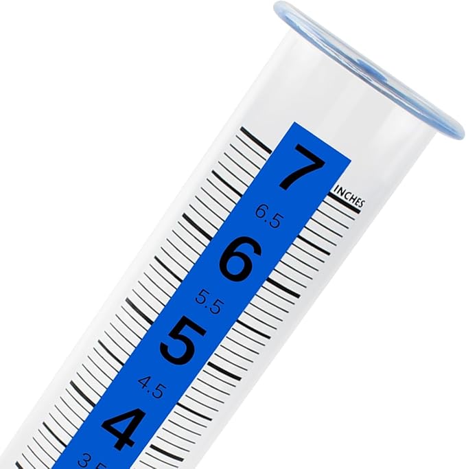 TBWHL Rain Gauge Outdoor, 7-inch Plastic Rain Gauge, Freeze Proof Outdoor Rain Gauges Replacement Tube for Garden Yard,Easy to Read, Rain Gauges Outdoors Best Rated, 2 Pcs Tubes with 1 Clean Brush