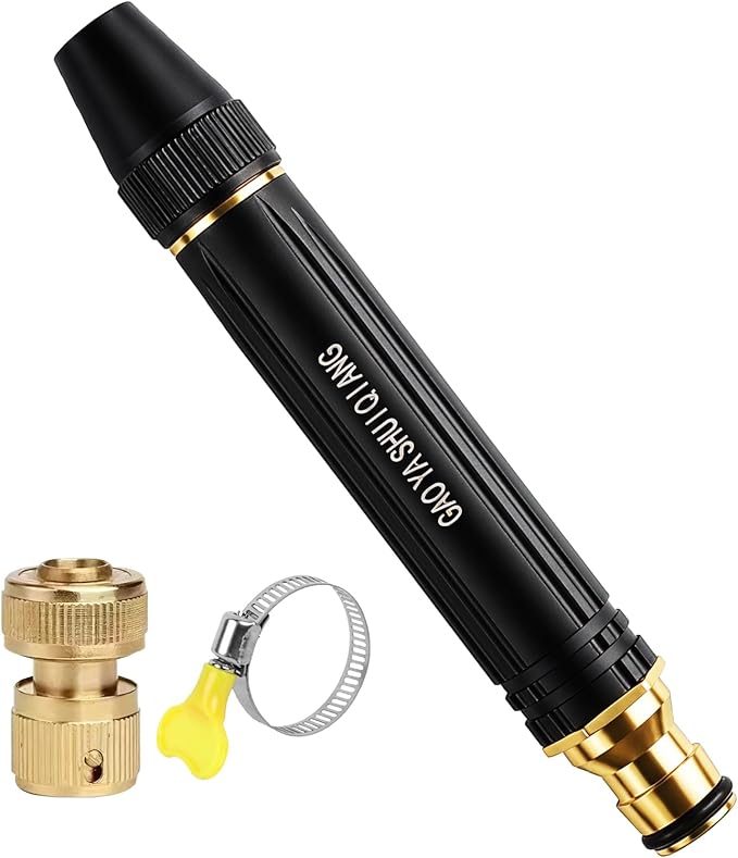 2026 New Jet Nozzle Power Washer for Garden Hose, Garden Hose Nozzle High Pressure Powerful Cleaning Spray Evenly, High Pressure Hose Nozzle for Car Washing (Pacifier Interface Type B)