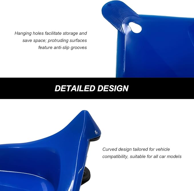 4 PCS Car Hose Guide, Car Washing Tire Hose Roller Preventing Stucking and Snagging Under The Wheels, Plastic Wheel Rolling System Tool Hoses Guides for Cars Trucks Motorcycles (Blue)
