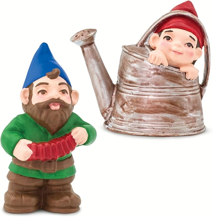 Safari Ltd. Gnome Family TOOB, 6 Mini Figurines, Garden Gnomes and Fairy Garden Accessories, Whimsical Fantasy Figures, Kids Toy Set and Collector Gift, Ages 3+