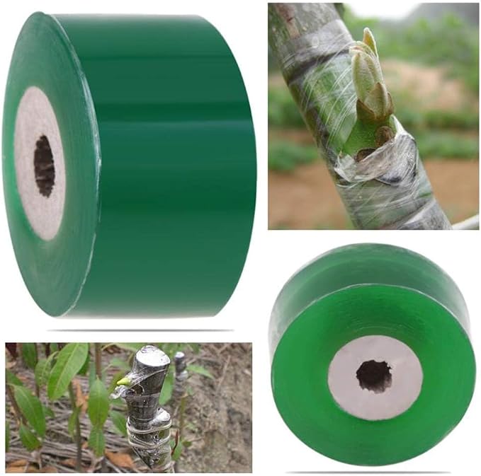Basoteeuo LTKJ 2 Roll Garden Nursery Grafting Tape Stretchable Gardening Tape for Plants Fruit Trees 1.18" × 328'