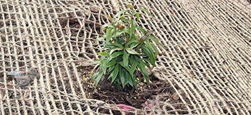AK-Trading Jute Erosion Control, Soil Saver Mesh Blanket - 48" Wide x 1 Yard (3 feet Long) - 12 Sq. Ft. Coverage
