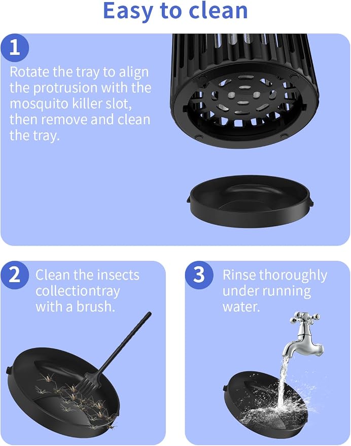 NEXLY SJZ-091 Solar Bug Zapper Portable Outdoor Waterproof Mosquito Killer Light Indoor Home Rechargeable Fruit Fly Trap Lamp 4200V Electric Gnat Traps for Room Garden Courtyard Kitchen Camping Patio