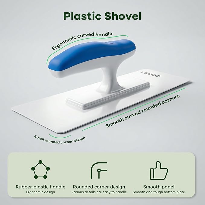 Plastic Trowel with Comfortable Blue Grip Handle, Plastering and Finishing Tool (KJ-BP00002)