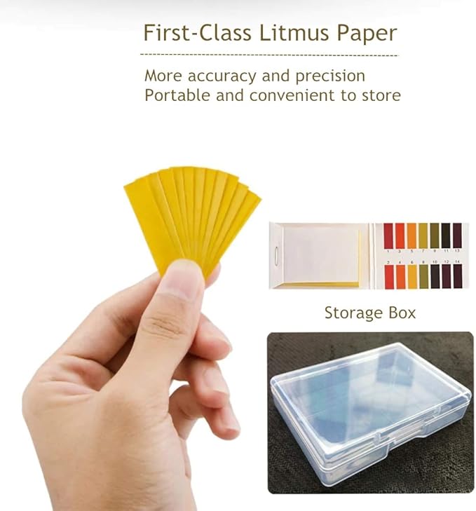 3 Pack pH.1-14 Test Paper Extensive Test Paper Litmus Test Paper 240 Strips pH Test with Storage Case for Saliva Urine Water Soil Testing Pet Food and Diet pH Monitoring (3 Pack with Storage Case)