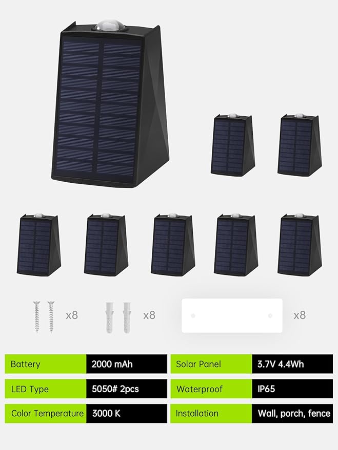 Mrzxy Solar Wall Lights Outdoor Waterproof Up Down Solar Lights Outdoor Dusk to Dawn Warm White for Fence, Wall