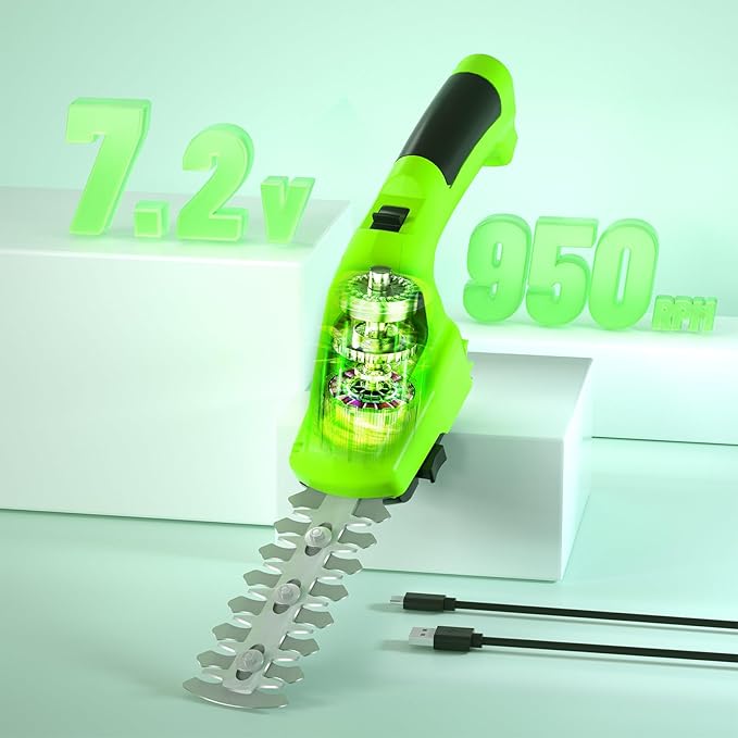 Electric Weed Wacker Cordless with Wheel, 4 in 1 Weed Eater Battery Powered Brush Cutter String Trimmer Edger, 4000mAh Stringless Weed Trimmer Lightweight Grass Trimmer Mower