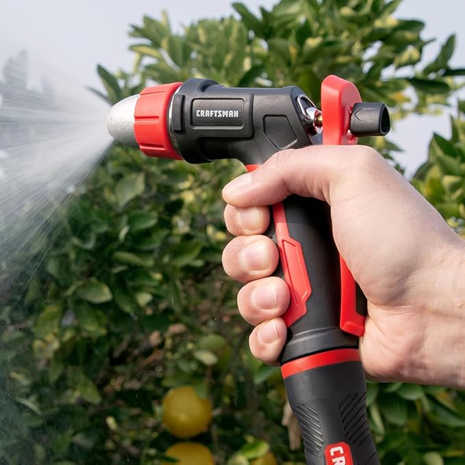 Craftsman Heavy-Duty 3 Way Adjustable Garden Hose Nozzle w/Rear Trigger CMXMWBB16640