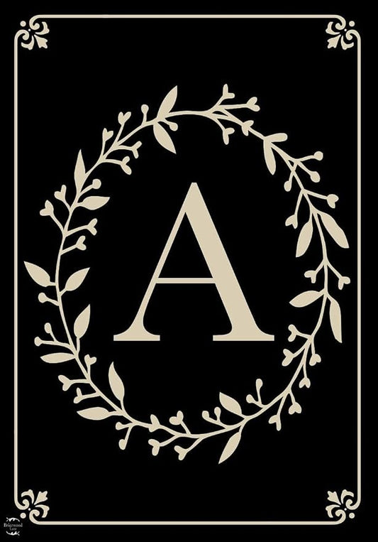 Briarwood Lane Classic Monogram Letter A Garden Flag Everyday 12.5" x 18"