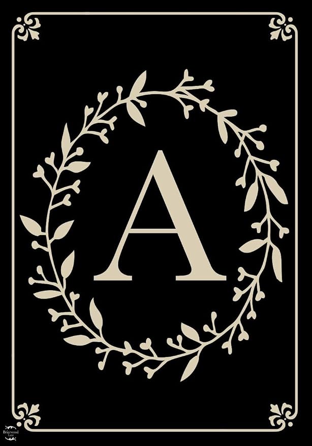 Briarwood Lane Classic Monogram Letter A Garden Flag Everyday 12.5" x 18"