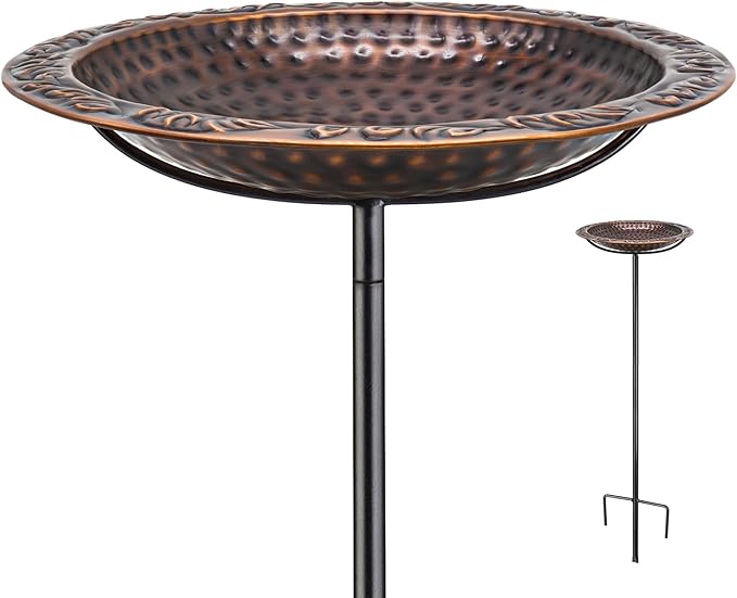 Good Directions Bronze Finish Bird Bath on Garden Pole 13"