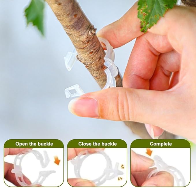 150 PCS Secured Plastic Plant Clip, Plant Support Clips, Garden Clips for Climbing Plants, Plastic Trellis Clips Plant Support Clips Tomato Grape Vine Vegetables Plant Fixing Clips (150, Black)