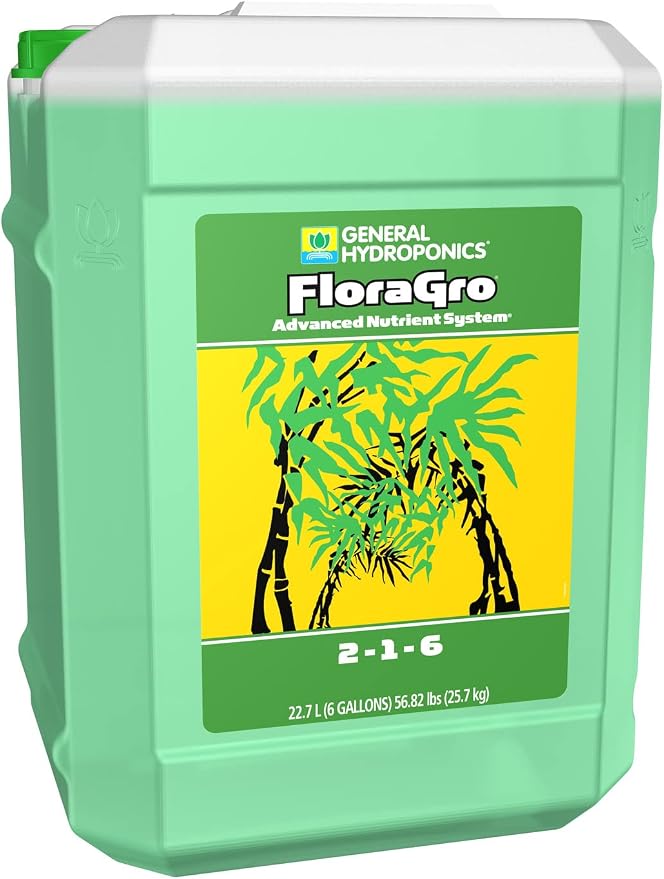 General HydroponicsGH1427 FloraGro, 6 Gallon, Amber