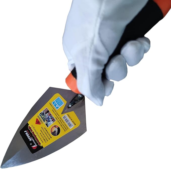 4-Pack Brick Trowel Set, 6" & 7" & 8" & 9" Pointing Trowel Set Gauging Trowel Set with Soft Grip,Masonry Hand Tool Margin Trowel for Brickwork, Blockwork, Stonework, Masonry ﻿ (Pointed End)