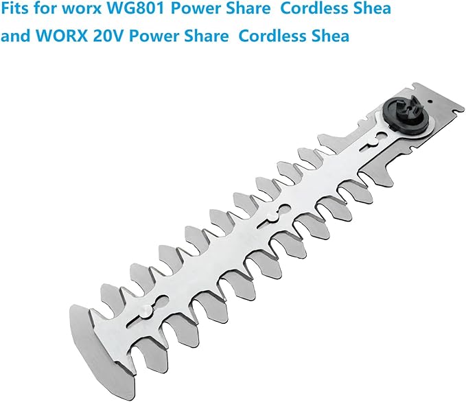 replacment Parts, 8 inch Cordless Shear Shrubber Blade heege Trimmer Blade Compatible with WG801 20V Power shrubber Trimmer Battery Charger Included