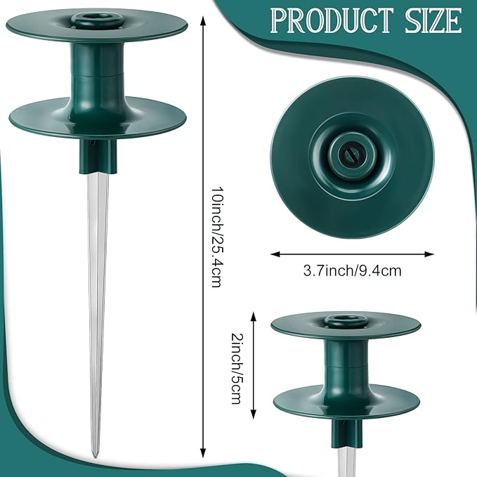 Chumia 10 Inch Garden Hose Guide Spike, Zinc Coated Rustproof Heavy Duty Metal Stake, Sturdy Top, Keeps Garden Hose Out of Flower Beds, Hose Guard for Yard Plant Protection