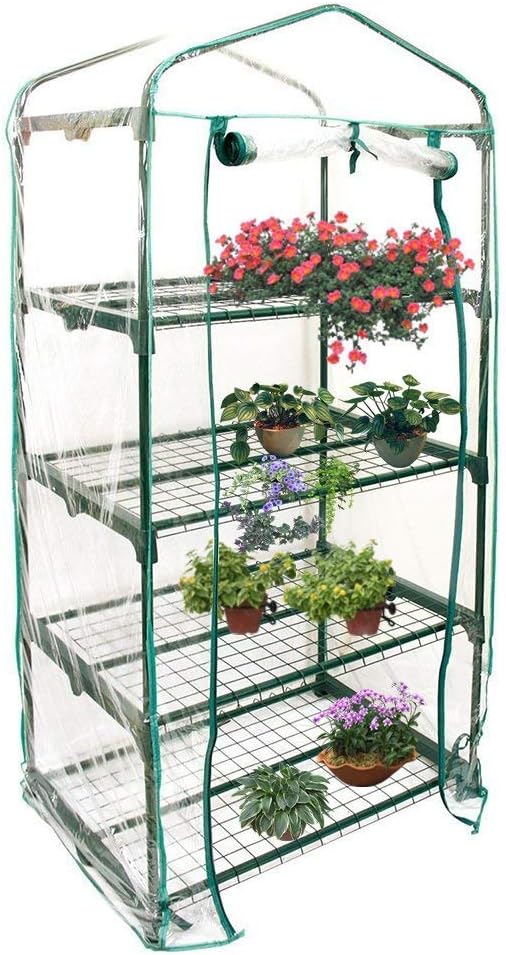 PVC Plant Greenhouse Cover - Herb and Flower Garden Green House Replacement Accessories (Just Cover, Without Iron Stand, Flowerpot)