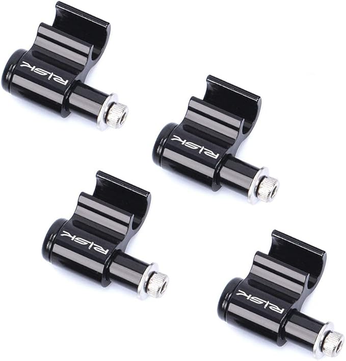 Farbetter 4-Piece Bicycle Brake Cable Guides, Aluminum & Stainless Steel, Black, 4 Pack