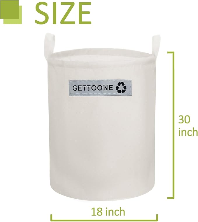 Heavy Duty Lawn and Leaf Bag 32 Gallon, Reusable Round Outdoor Yard Waste Bag with 4 Handles, Tear-Resistant for Lawn Clippings, Storage, Moving