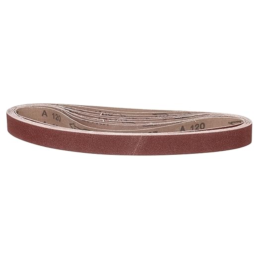 1-1/8 x 21 Inch Sanding Belt, 15 Pcs 120 Grit Knife Sharpener Belts Work Sharpening for Belt Sander Knife Carving Tool Metal Working
