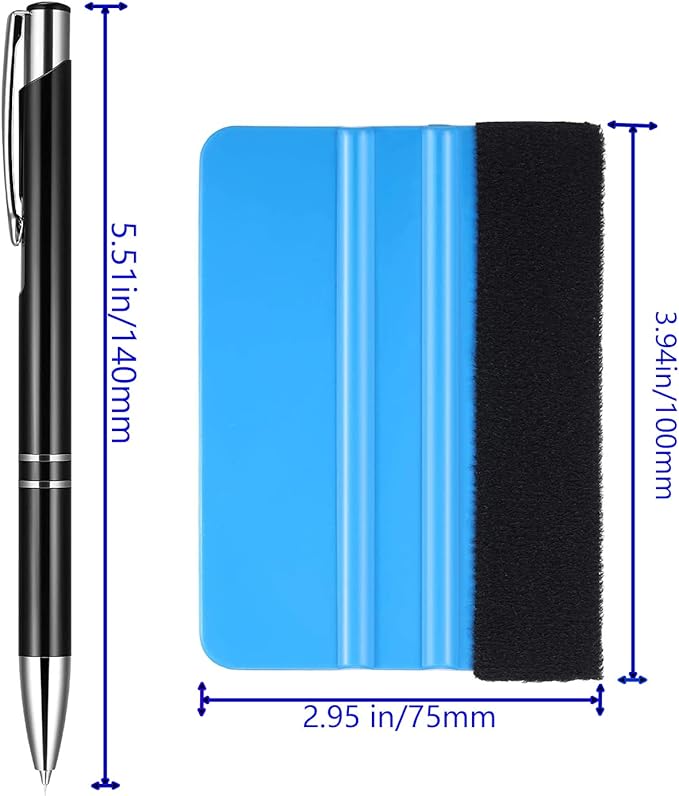 Weeding Tools for Vinyl，2 Pieces Air Release Pen Craft Vinyl Weeding Tools Stainless Steel Point Retractable Air Release Weeding Tools for Craft Weeding Essential Adhesive Vinyl (Black)