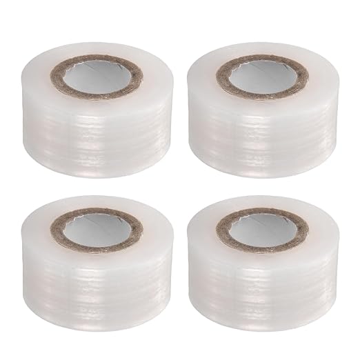HARFINGTON 4 Rolls Fruit Tree Grafting Tape 3CM x 120M PE Stretchable Garden Grafting Tool Plants Self Adhesive Floristry Film for Floral Tree and Poly Budding, White