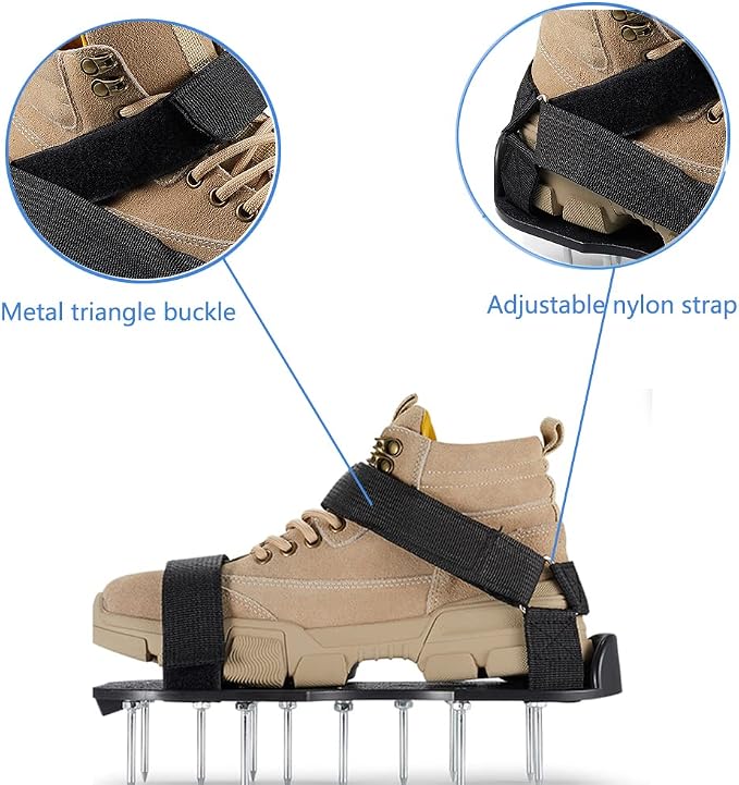 Aerator Shoes, Aerator Lawn Tool, Free-Installation Aerator Lawn Tool, Universal Size Soil Yard Aerator Shoes for Lawn and Yard - No Stainless Steel