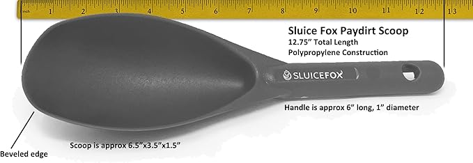 Sluice Fox Gold Prospecting Paydirt Scoop | Durable Plastic Hand Trowel Shovel | Lightweight Tool for Panning, Dredging & Crevice Digging