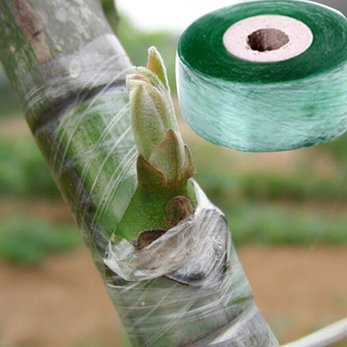 Basoteeuo LTKJ 2 Roll Garden Nursery Grafting Tape Stretchable Gardening Tape for Plants Fruit Trees 1.18" × 328'