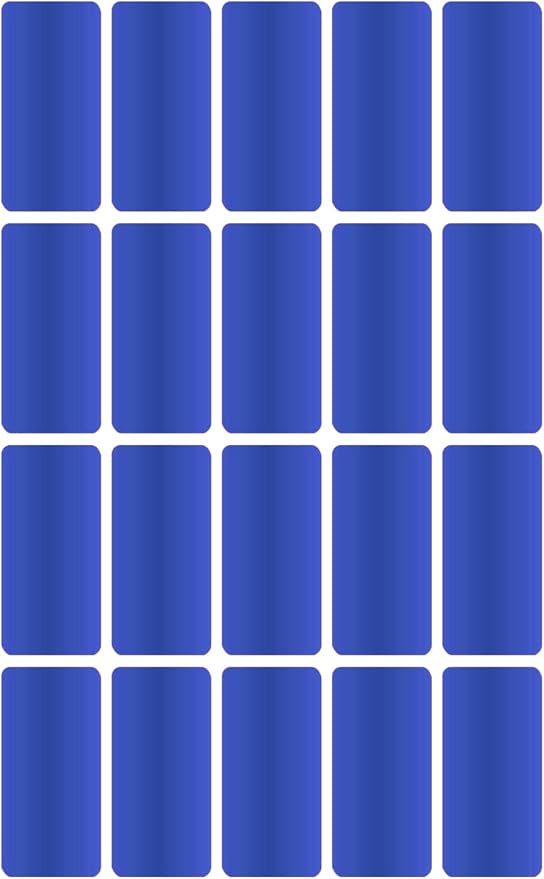 Royal Green Rectangular Color Coding Label 1.57" x 0.75" Write On Labels for File, Folders & Tabs 40mm x 19mm - Small Label Stickers - 100-Pack in Metallic Blue