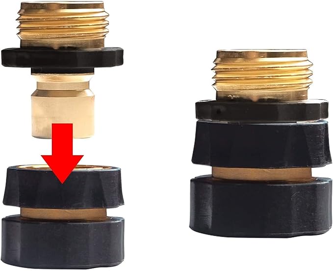 Xiny Tool 3/4 Inch Garden Hose Quick Connect, Quick Connect Garden Hose Fittings, Male and Female Water Quick Release Hose Connector (6 Pack)