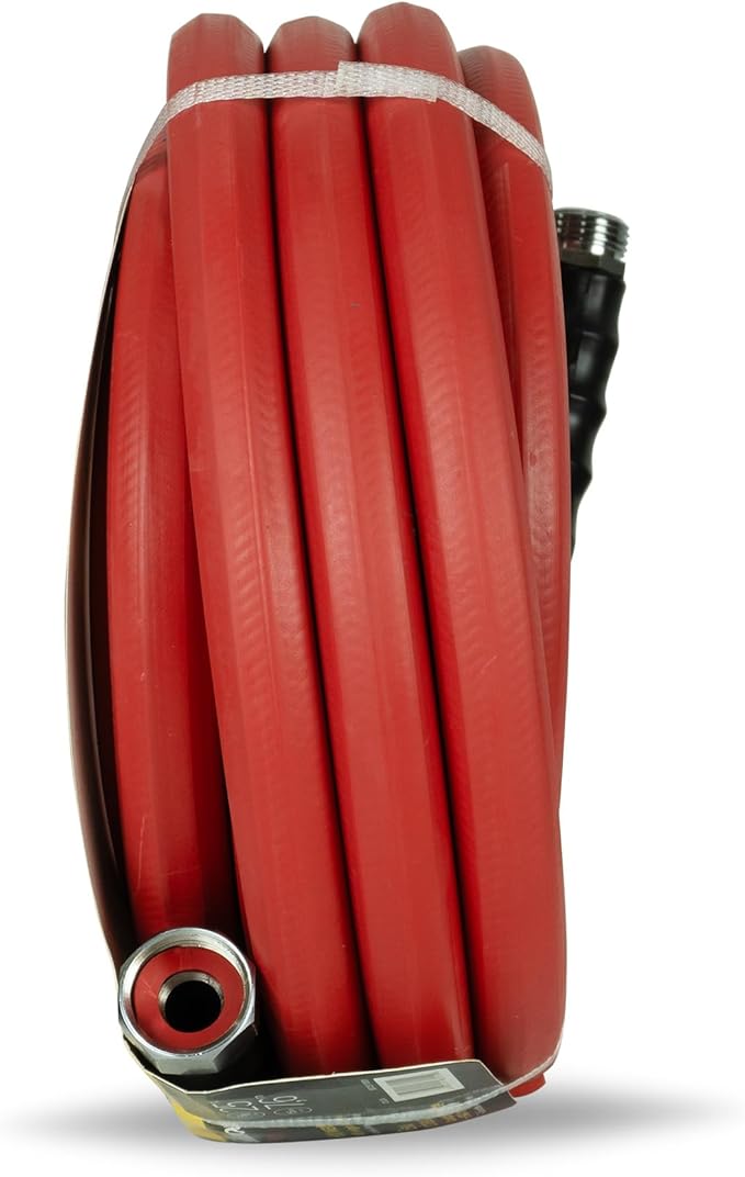 Gilmour Pro Rubber Hot Water Garden Hose – 5/8" x 25', Kink-Resistant, 400 PSI, Brass Fittings, Flexible in Cold, USA Made