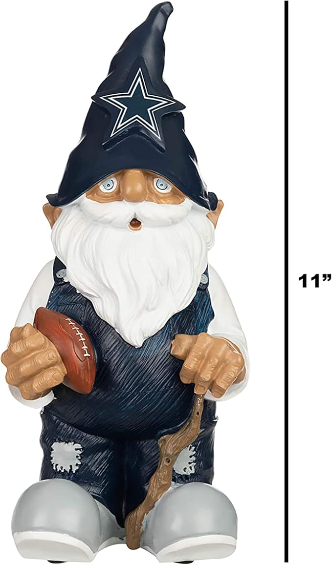NFL Resin 11.5" Team Logo Outdoor Garden Statue Gnome