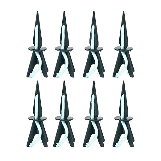 GreenShip 8 Pack Self Watering Planter Insert Watering Spikes, Watering Stakes with Wicking Rope, Plant Spikes for Indoor Outdoor Plants, Vacation Plant Watering Device for Planter Height 4.7" to 12"
