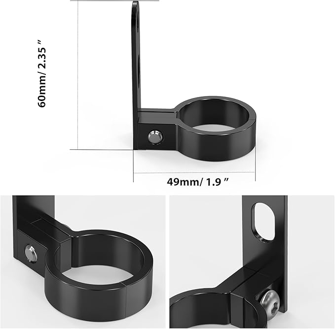NICECNC Black Front Brake Cable Guide Hose Clamp Line Guide Holder Compatible with Honda XR650L 1993 1994 1995 1996 1997 1998 1999 2000 2001 2002-2024,Aluminum CNC-machined