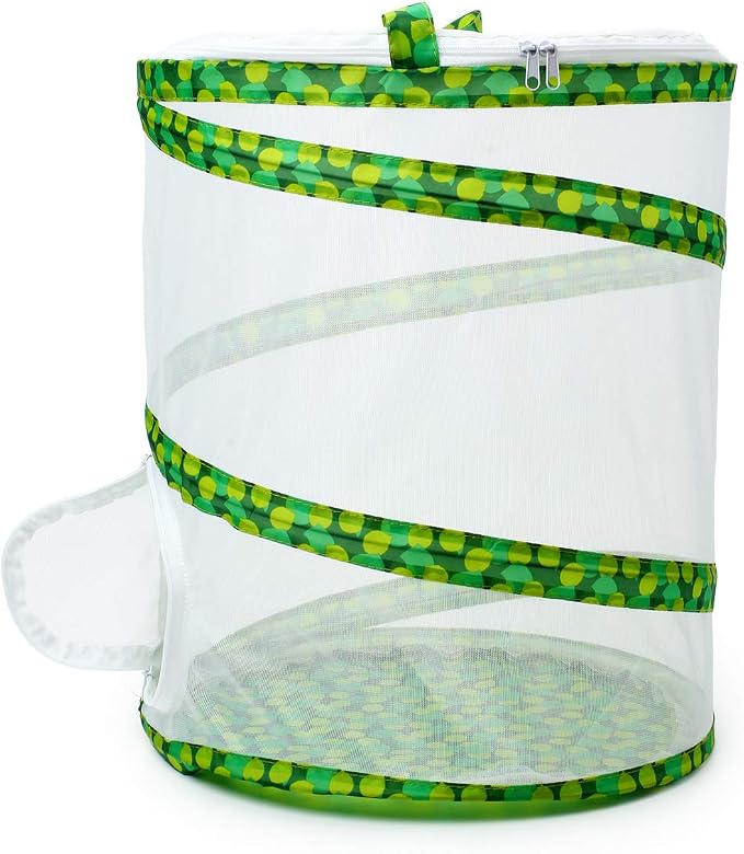 RESTCLOUD Insect and Butterfly Habitat Cage Terrarium Pop-up 12" x 14" Tall