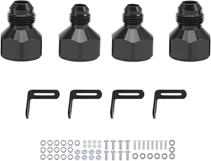 maXpeedingrods 10 Row Oil Cooler, 10AN Stacked Plate Transmission Engine Oil Cooler Universal British Radiator Aluminium Black