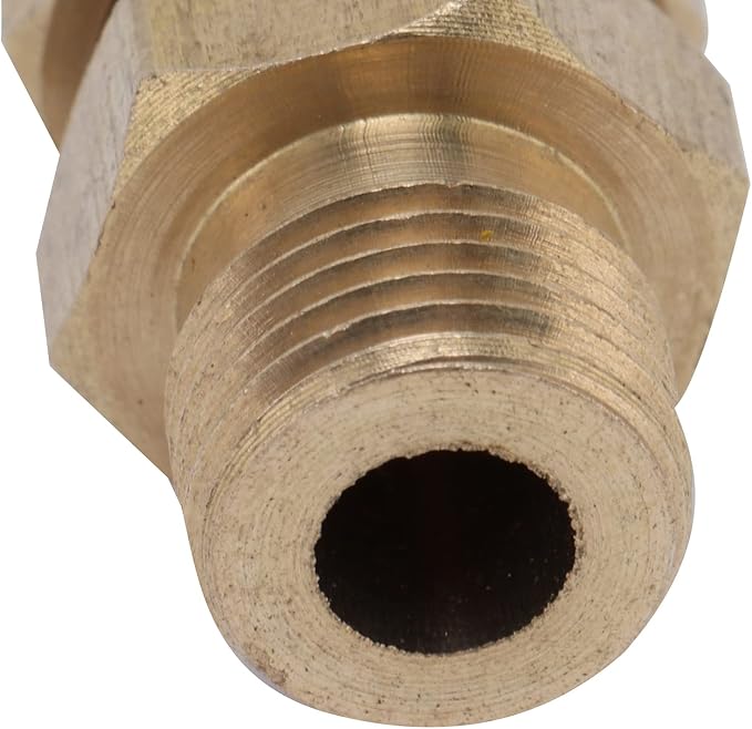 1/4 Brass Adjustable Fountain Nozzle, 360° Swivel Spray Head with Built in Valve, Water Feature and Pond Jet Sprinkler for Garden Pool Patio Decoration (1 point 1/8)