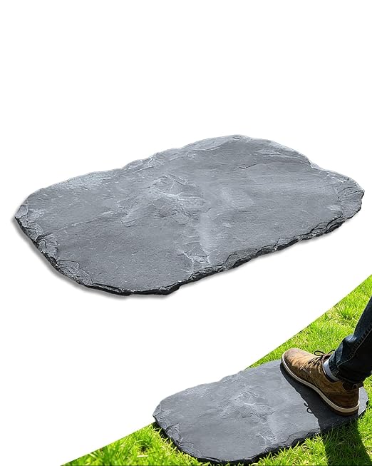 1 Pc Natural Stepping Stone Outdoor, Irregular Garden Stepping Stone, 12''×16'' Walkway Paving Stone for Lawn, Yard and Patio Landscaping Decor