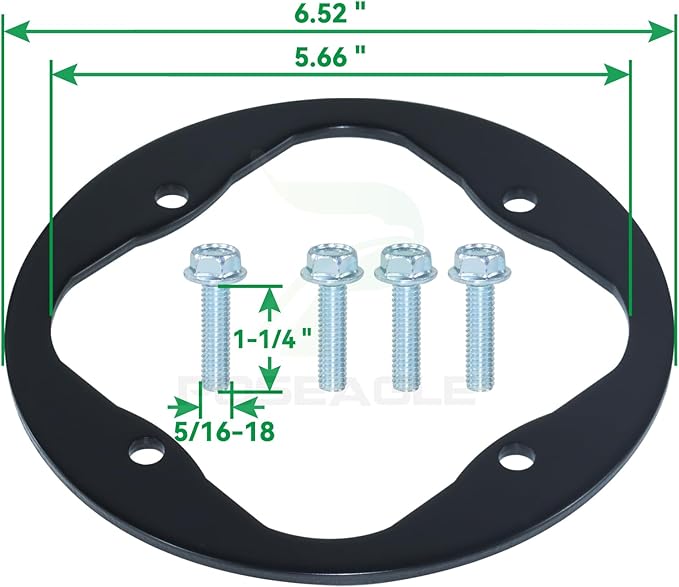 2 Pack Upgraded High-Strength Deck Spindle Reinforcement Rings with Mouting Bolts and L Shaped Angled Hex Socket Wrench for Cub Cadet, MTD, Troy-Bilt All Series Lawn Tractors and Lawn Mowers