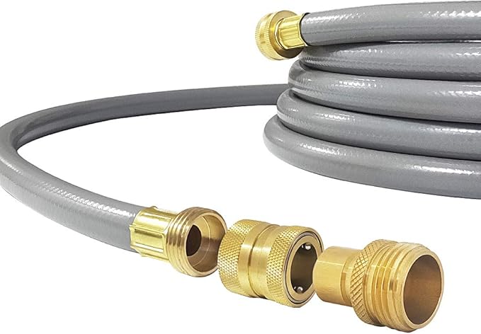 HQMPC Garden Hose Quick Connect Brass Hose Quick Adapter Quick Fittings 3/4“GHT Thread Pressure Washer Adapter(3 Female+ 3 Male)